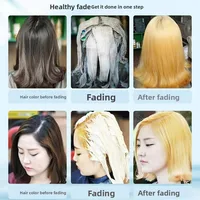 Natural White Gold Fading Paste Quick Fading 9 Degrees Hair Bleaching Agent Easy to Wash Long Lasting Decolor Cream