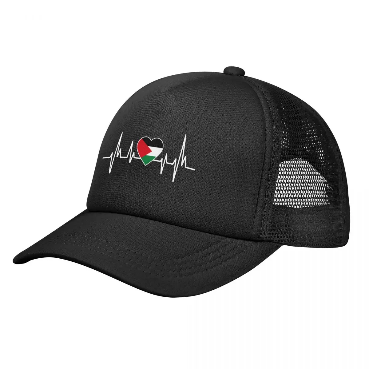 

Palestinian Heartbeat Baseball Caps Mesh Hats Quality Peaked Adult Caps