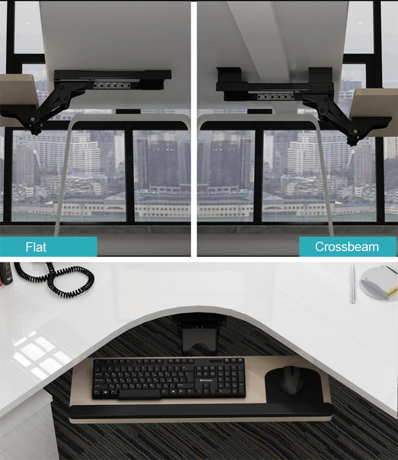 Suporte para Teclado e Mouse Inclinação Ergonômica Tamanho xl Lk06ad com Dois Mouse Suporte Bandeja para Teclado Computador Mesa - Imagem 6