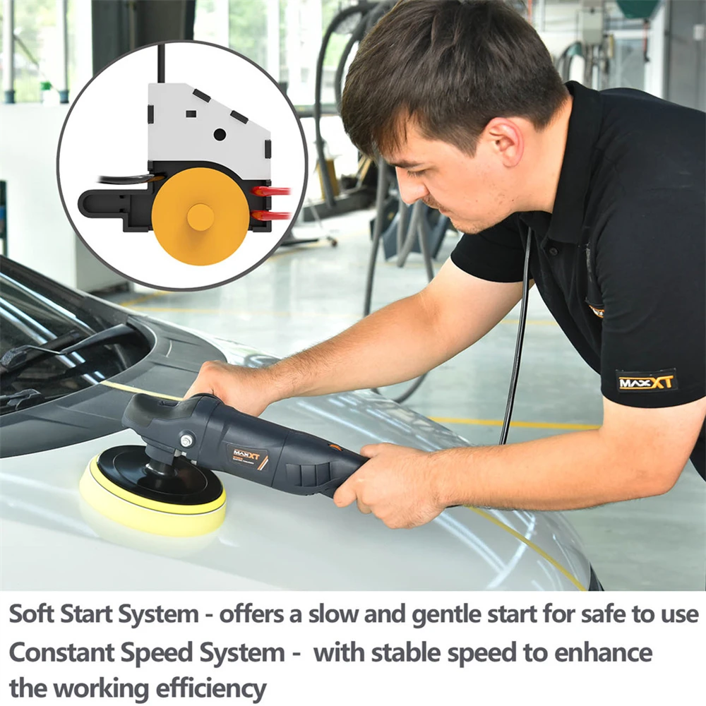 700W Car Polishing Machine DA 6inch 21mm Orbit Dual Action Auto Polisher Variable Speed Sander ing Waxing Machine