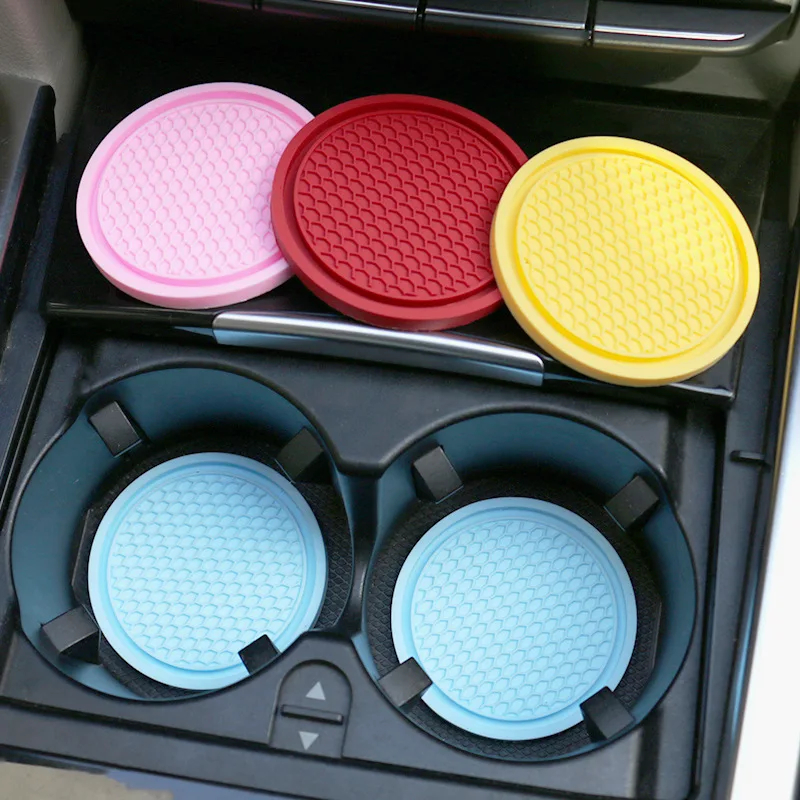 Car Cup Coaster Universal Non-Slip Cup Holders Auto Holder Insert Coaster Anti Slip Mats Car Interior Accessories cup holder coasters,cup holder inserts,car coaster pads,cup holder insert