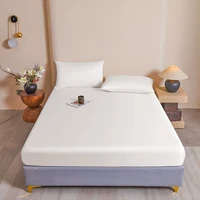 Drap-housse en soie de mûrier, housse de matelas soyeuse, drap de lit Queen King Size, housse de lit haut de gamme, drap de lit en soie, taille personnalisée 5