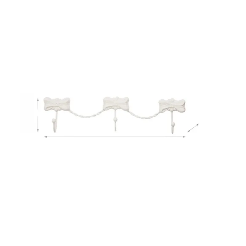 Cream White Wall Hooks, Vintage Door Hooks for Clothes, Retro Hanging Storage, Decorative Organizer for Bedroom and Bathroom