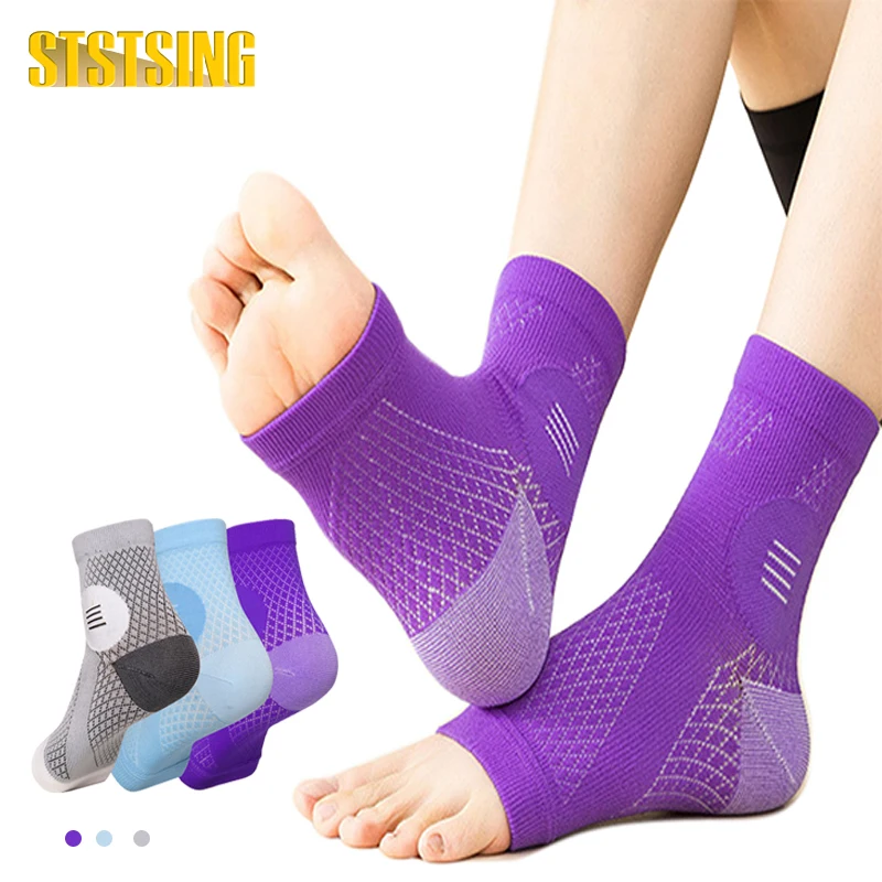 

1 пара успокаивающих носков для Нейропатической боли, компрессионная поддержка фиксации голеностопа, успокаивающие супинаторы для нейропатии, успокаивающие носки, поддержка свода стопы