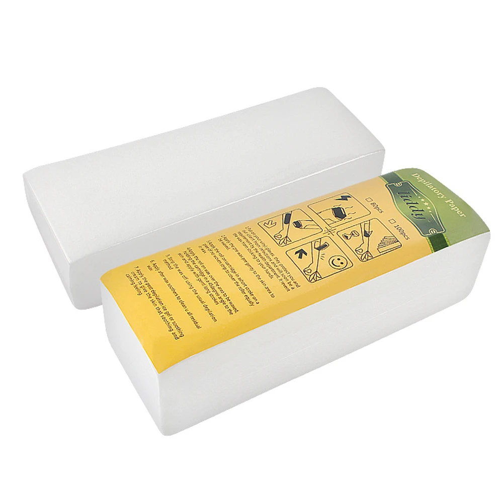 100Pcs Wax Paper Hair Removal Waxing Strips Waxing Papers Wax Strip Depilatory Paper
