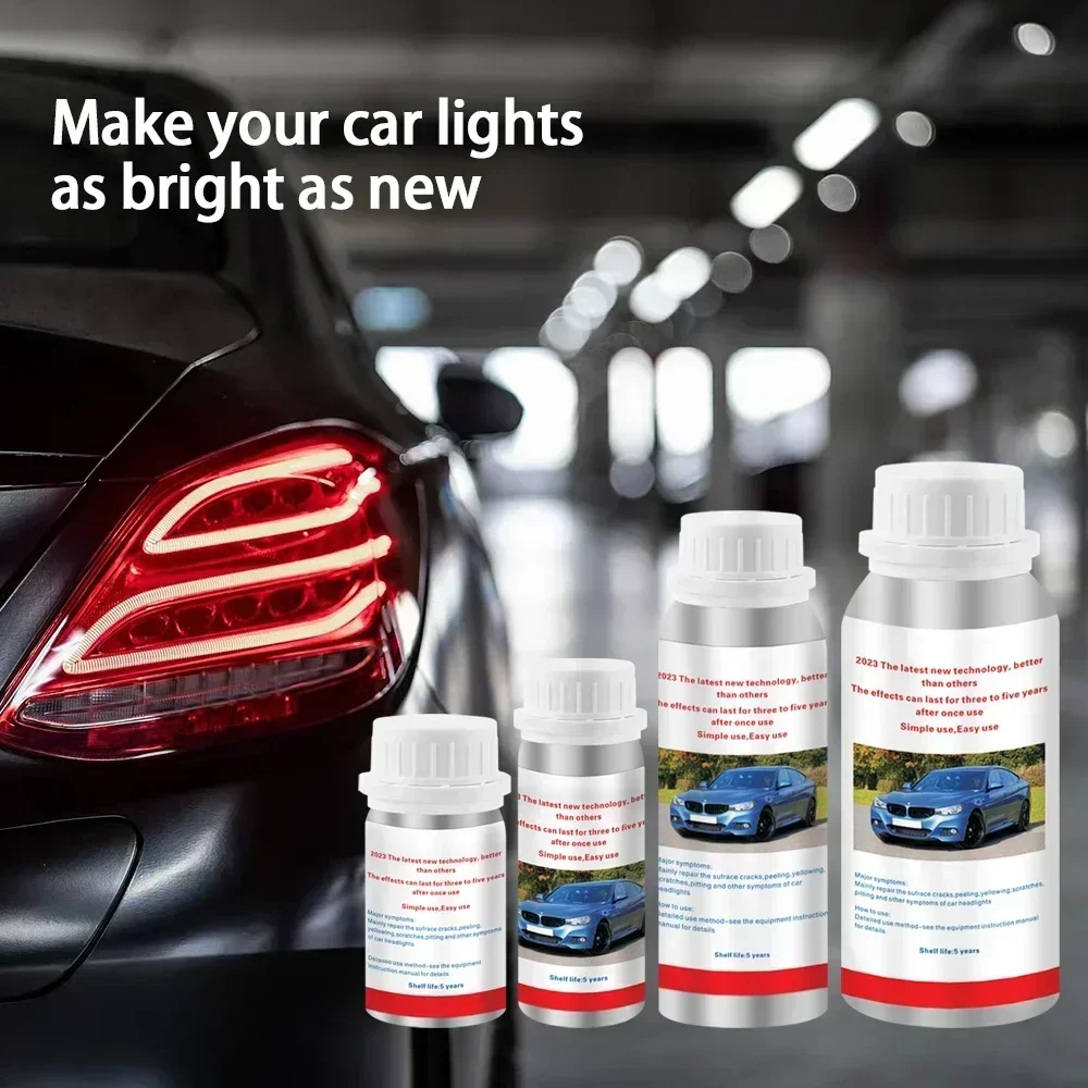 Polish Headlight Chemical Polishing Kit Headlight Liquid 200ml Polymer Repair Fluid The Headlights Car Restoration Kit
