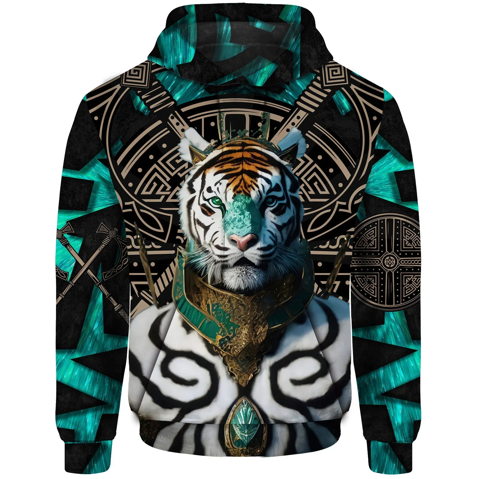 thumbnail image 1 of Sudadera con capucha holgada para hombre, nueva sudadera con capucha de otoño 2024, sudadera con estampado 3D de tigre, sudadera con capucha para hombre, sudaderas Y2k para hombre, 1 of 5