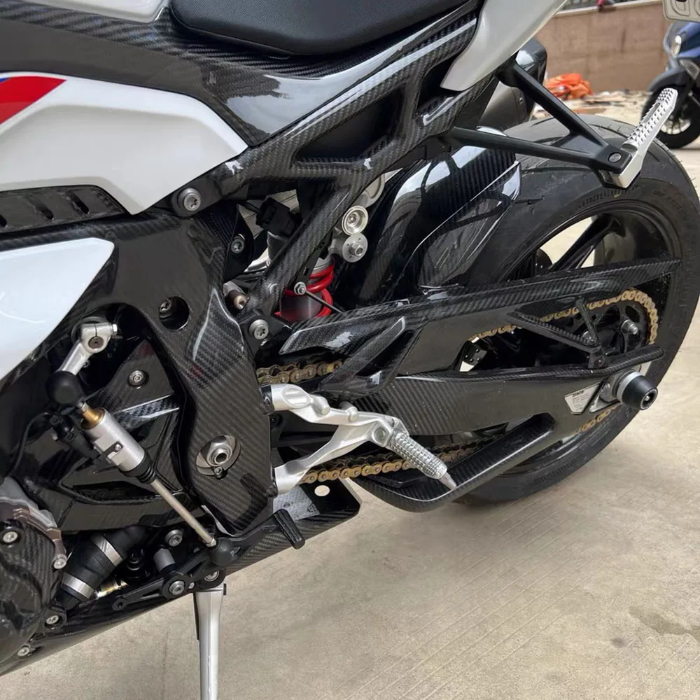 For BMW S1000RR ABS Carbon Fiber Side Rear Frame Cover Water Transfer Printing
