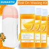 Electric Wax Heater Epilator Set Wax Roller Base Roll On Waxing Refillable Hair Removal Machine Depilatory Heater Set 1