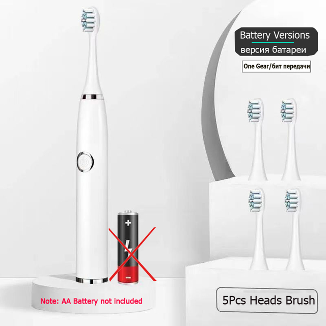 Sonic Electric Toothbrushes for Adults Kids Smart Timer Rechargeable Whitening Toothbrush IPX7 Waterproof 4 Brush Head