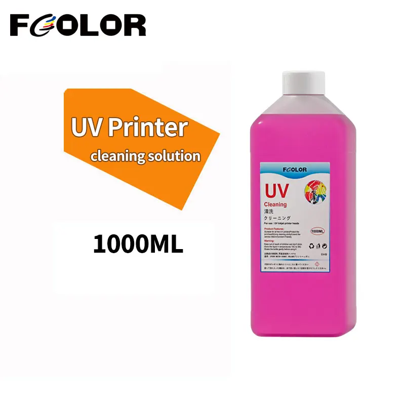 Fcolor 300ml UV Ink Cleaning Solution For Epson XP600 L800 L805 1390 UV DTF Printer Cleaning Liquid Printhead Fluid