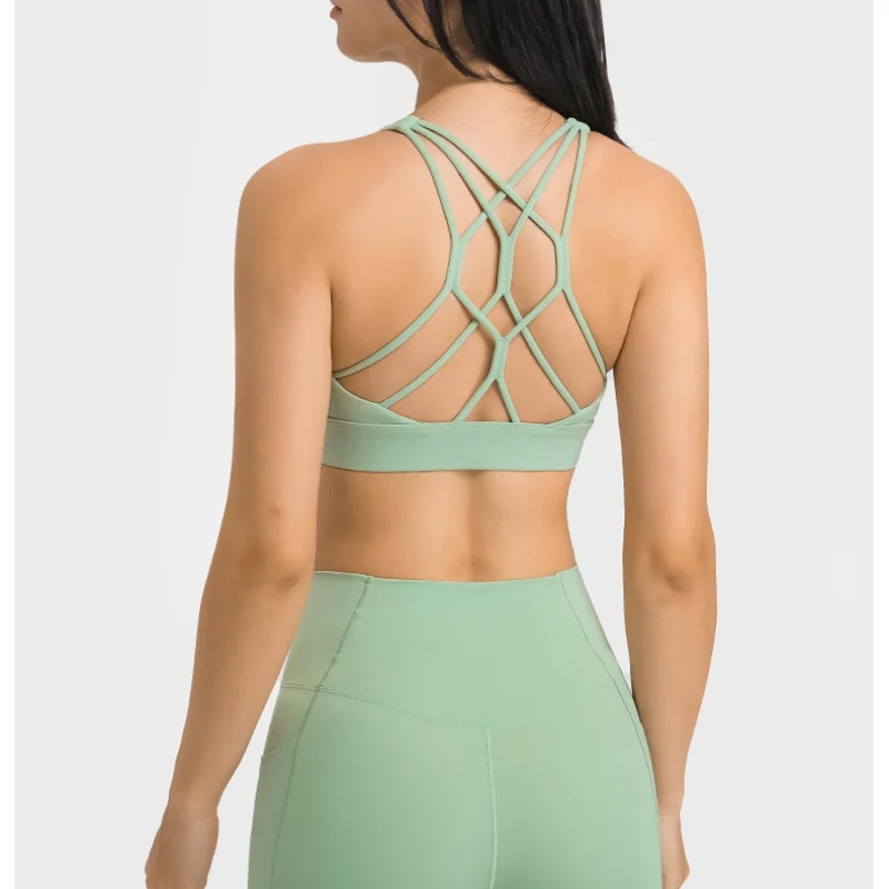 Solid Color Women Sports Bras Gathered Without Steel Ring Running Vest Fitness Front Zipper Sexy Shockproof Underwear