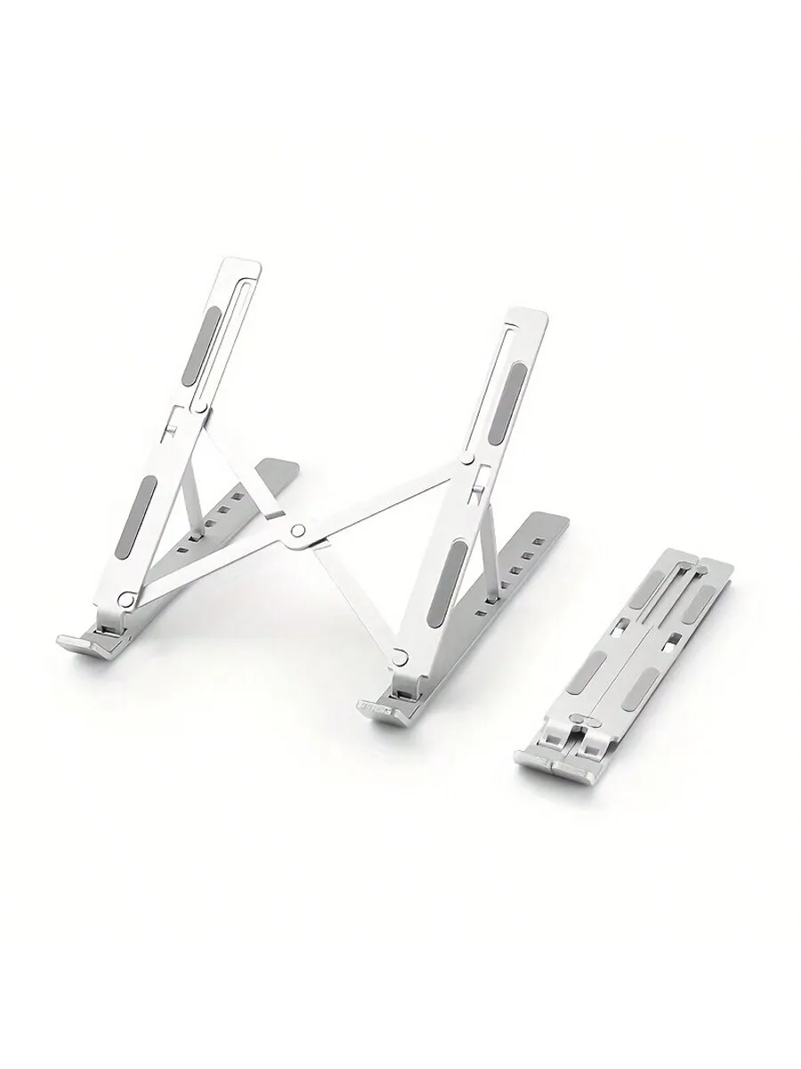 Portable Adjustable Aluminum Laptop Stand - Foldable, Anti-Slip, Desktop Installation, Enhanced Stability, 26cm × 5cm
