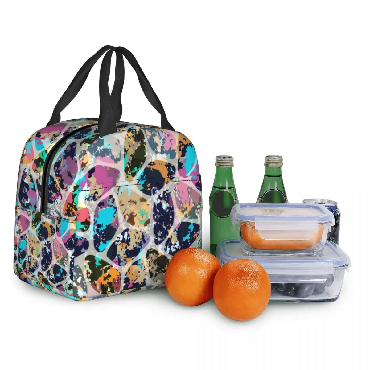

Small Portable Lunch Bag Waterproof Insulated Canvas Cooler Bag Thermal Food Picnic Lunch Bag for Women Girl Kids Children