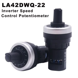 LA42DWQ-22 1K 2K 5K 10K 20K 50K 100K 200K 22mm Diameter Pots Rotary Potentiometer Converter Governor Inverter Resistance Switch