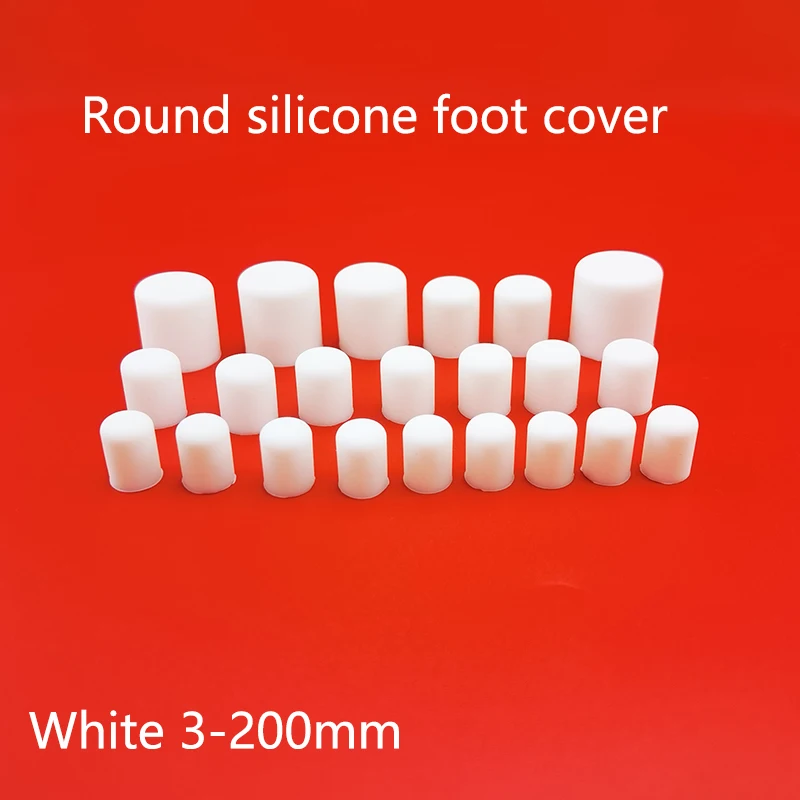 Silicone Rubber End Cap Machine Protection Cover Pipe Round Seal Strip Acrylic Tube Cover 3mm 42mm 45mm 50mm 60mm 70mm 80mm 200mm silicone tube caps rubber end cap