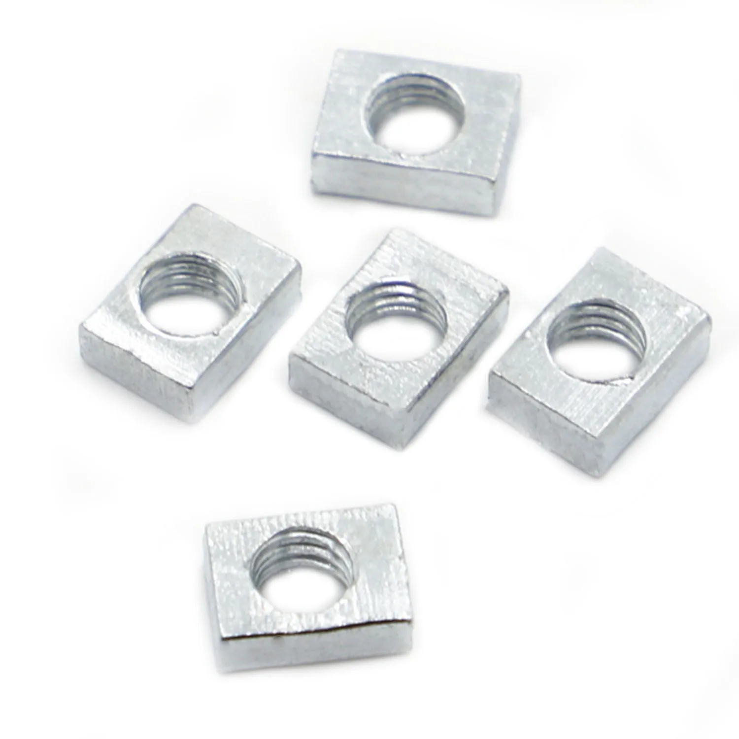 5-50pcs Square Nut M3 M4 M5 M6 M8 Rectangular Nuts Aluminum Profile Accessory Slider Block Thin Carbon Steel Countersunk Nut