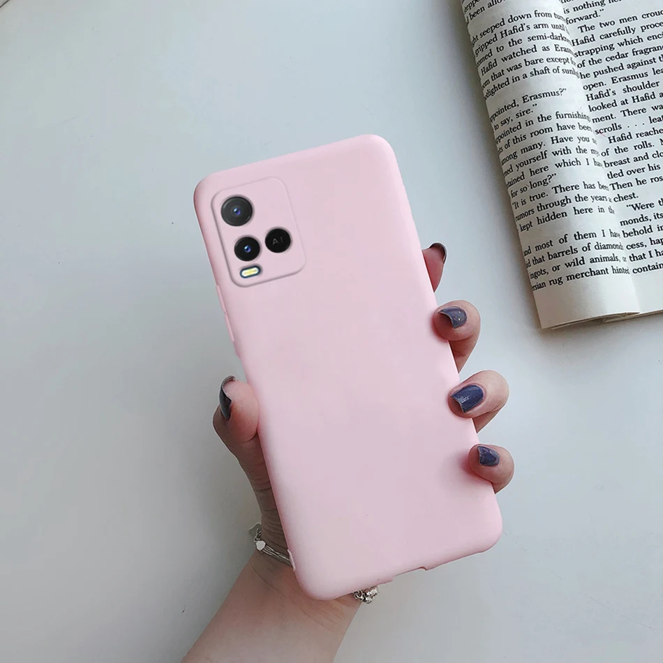 Phone Case Candy Color Matte TPU for Vivo Y21 Y21S Y33S etc.