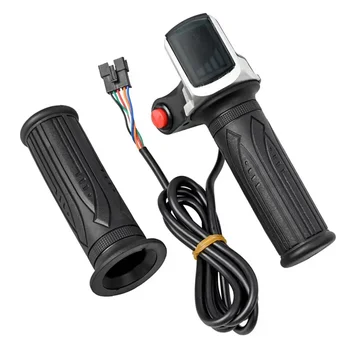 Acceleratore per E-Bike 36V 6 Pin, Manopola Acceleratore per Scooter Elettrico, Display LED sul Manubrio, Ricambio per Bici Elettrica