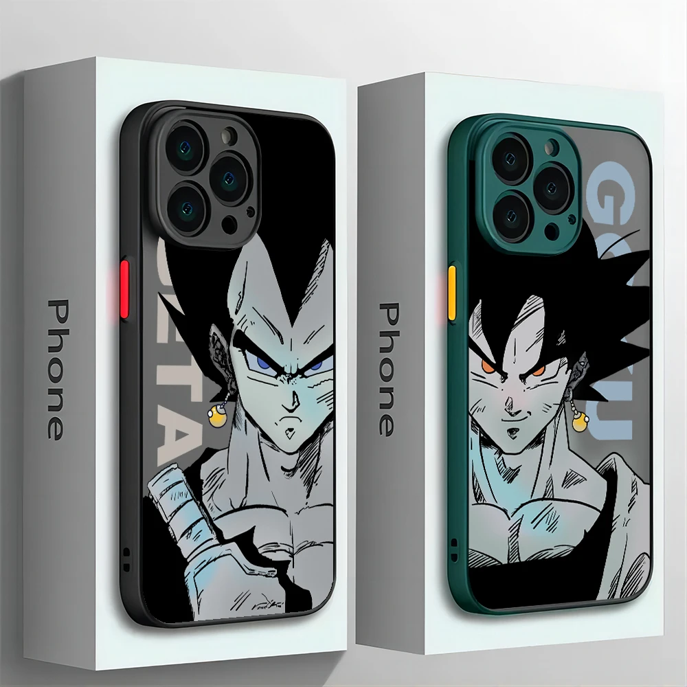 

Cartoon ART Dragons Balls Phone Case For iPhone 15 14 13 12 11 Pro Max X XR XSMax 7 8 Plus Matte Transparent Back Cover