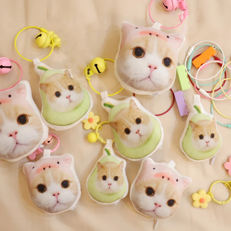 Pendant Keychain Cat Dog Photo Mascot Bag Pendant Mobile Phone Pet Key Chain Birthday Gift Cute Plush Doll