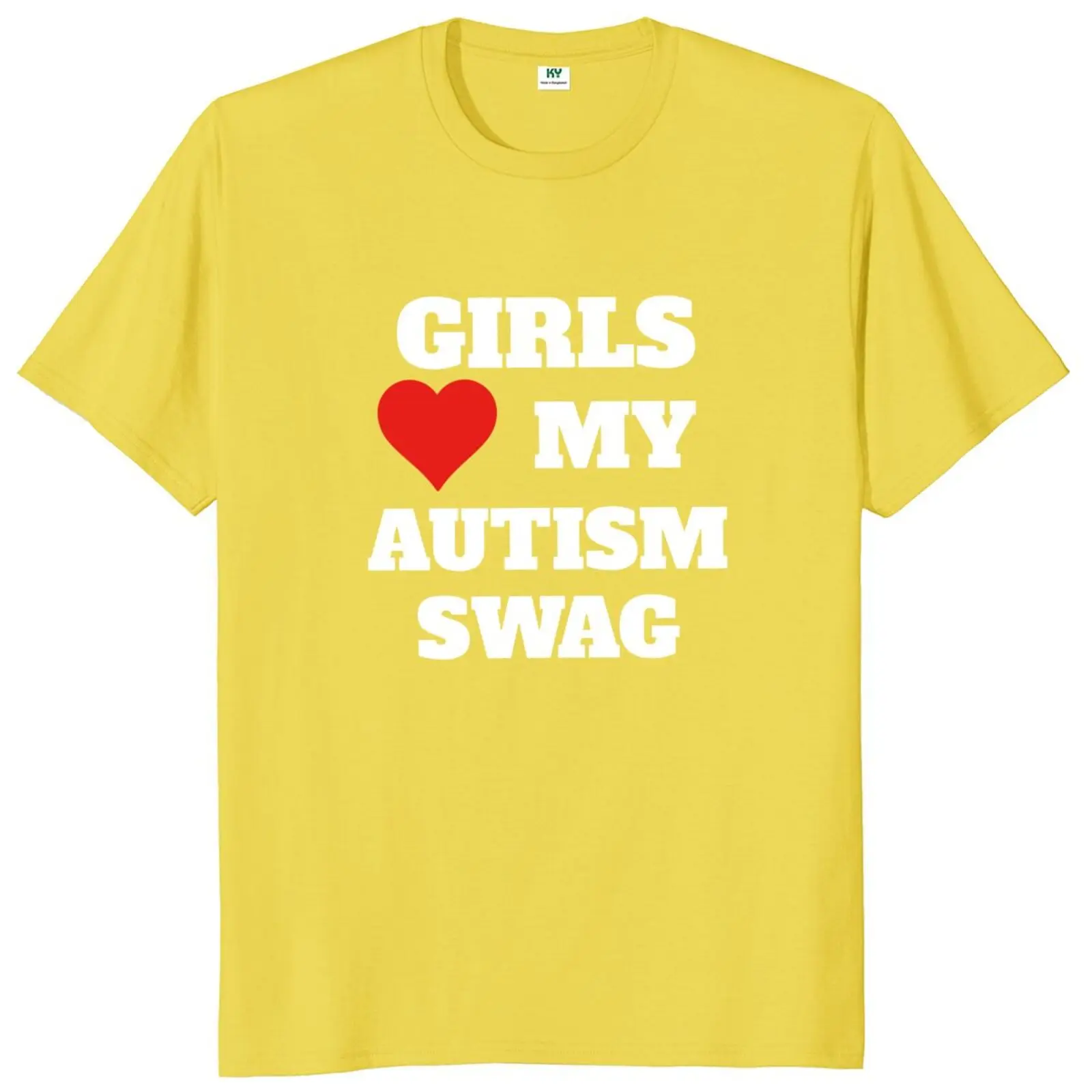 Girls Love My Autism Swag T Shirt Funny Autistic Introverts Gift T-shirt 100% Cotton Casual Y2k Unisex Tee Tops EU Size