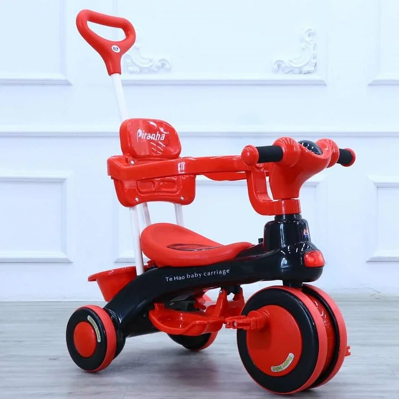 Children's Tricycle Pedals 1-3 Years Old Children's Tricycle Trolley Strolling Baby Artifact Baby Stroller Hot Mom Bike