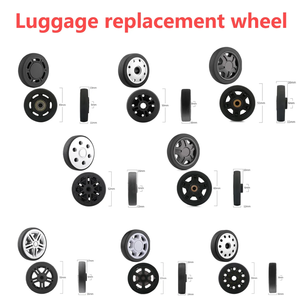 Luggage universal wheel suitcase trolley roller aircraft wheel