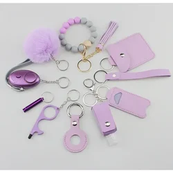 Women's Self - Defense Keychain - Safety Alarm, LED Light & Emergency Whistle | Security Essentials (12pcs - purple)