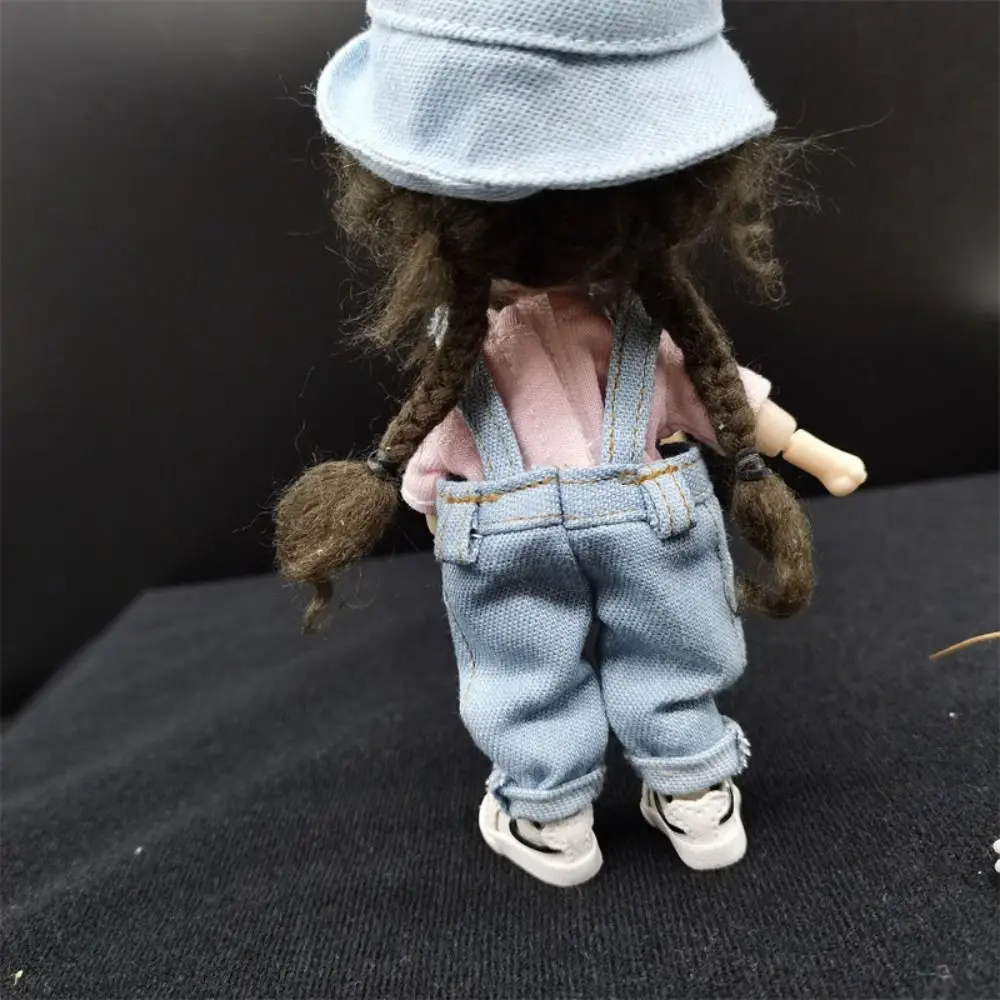 Fashion Trousers Doll Denim Pants Playing House Casual Wears Obitsu11 Overalls Dress Up Outfit Doll Clothes 1/12Bjd Doll