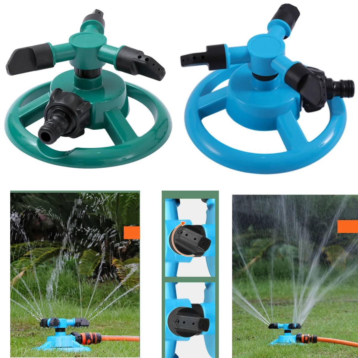 Garden Sprinkler Plants Irrigation Kits Plant Waterer Irrigation Sprinklers Garden Irrigation Nozzle Garden Sprayer Nozzles Garden 360 Degree Rotating Automatic Sprinkler Nozzle Lawn Watering Spray Cooling Tool Plant Yard Irrigation Water Sprayer
