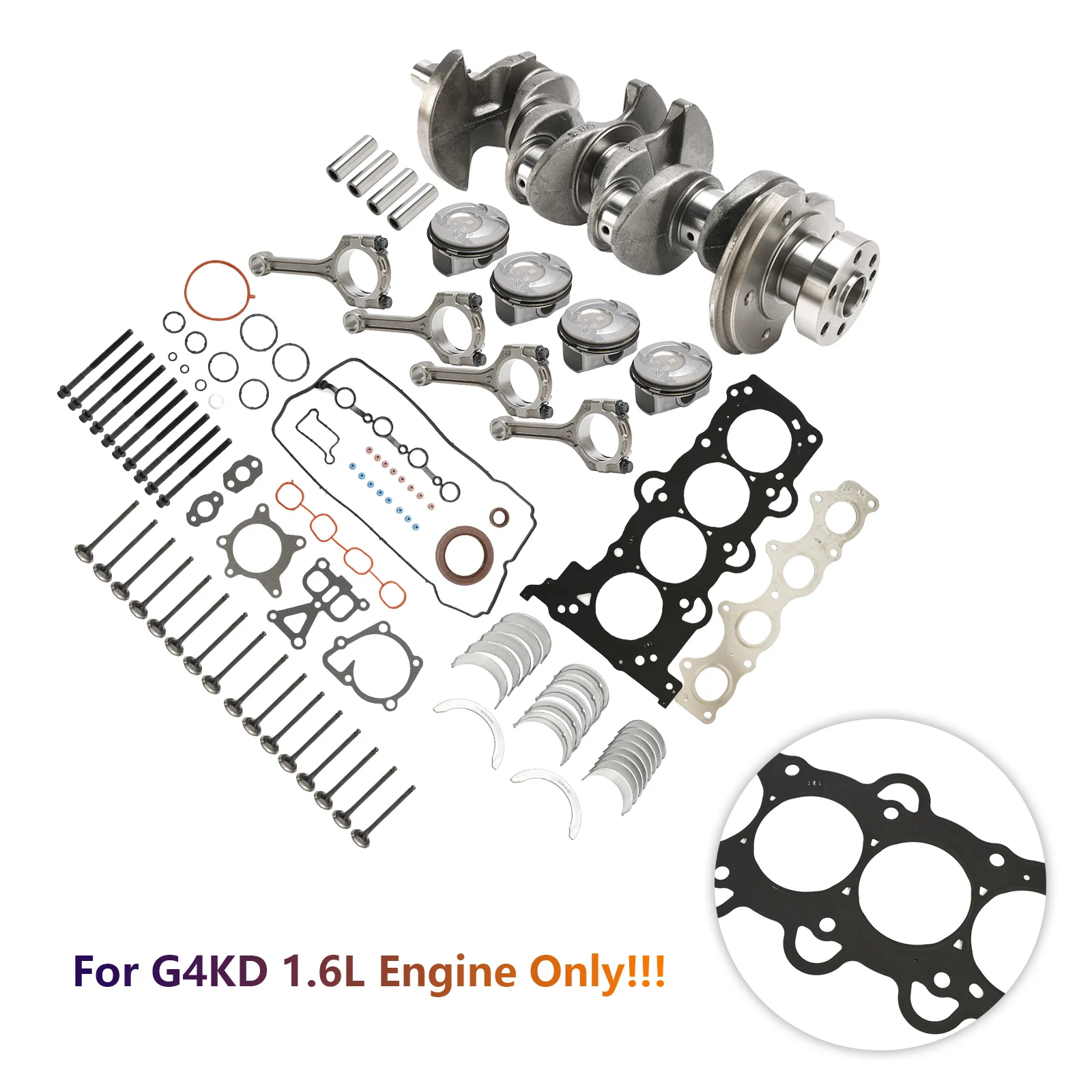 

Artudatech G4FD Engine Rebuild Overhaul Kit w/Crankshaft & Connecting Rod for Hyundai 1.6L