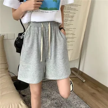 2026 Summer New Loose Casual Short Sports Pants Trendy Feminine Temperament Casual Loose Five Quarter Pants 1
