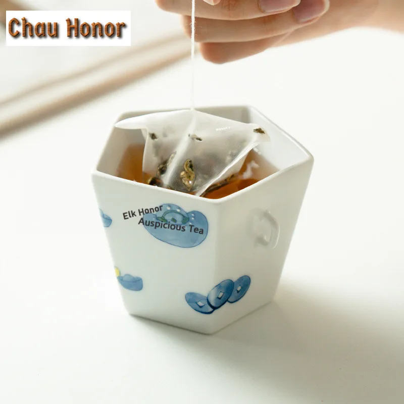 180ml Hand-painted Ingots Teacup Traditional Tea Bowl Single Cups Tea-tasting Smelling Cup Jianzhan Master Cups Tea Items Gift