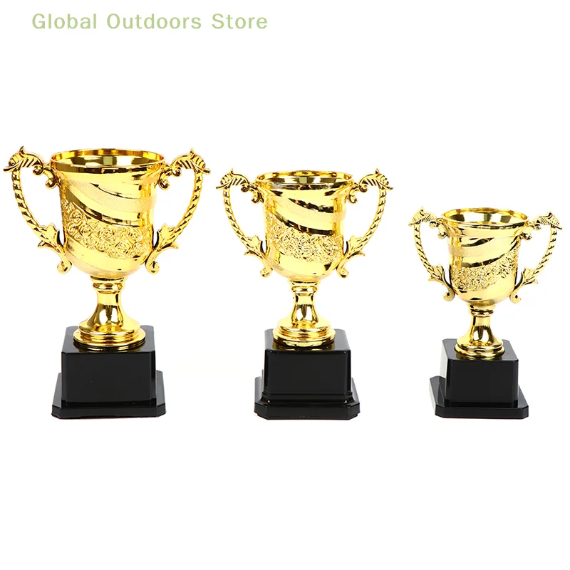 Award Medals Plastic Trophy Toys 14/17/18cm Gold Awards Trophy Children Gold-Plated School Kindergarten Party Award Supplies Craft Souvenirs Celebrations Gifts