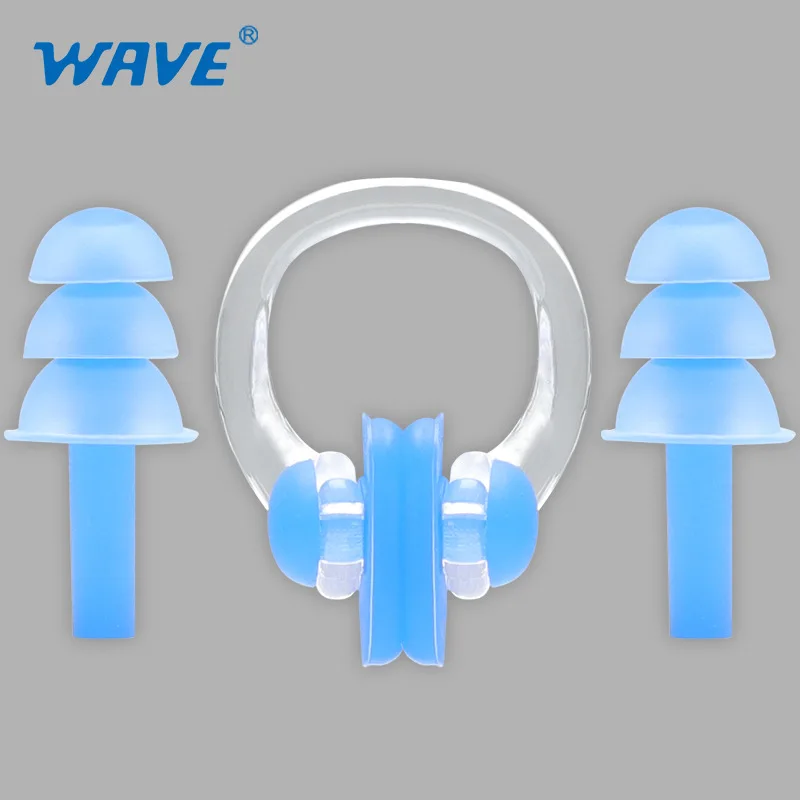 Unisex Nose Clip Earplugs Waterproof Swimming Nose Clip Soft Silicone Ear Plugs Set Surf Diving UnderWater Pool Accessories