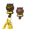 Home Decoration Creative Wall Free Punching Hook Cute Animal Shape Blink Eyes Hook For Key Holders Storage Organizer Rack 2
