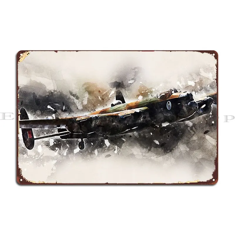 Avro Ranger Bomber Digital Painting Metal Signs Garage Cave Wall Plaque Printing Club Tin Sign Poster