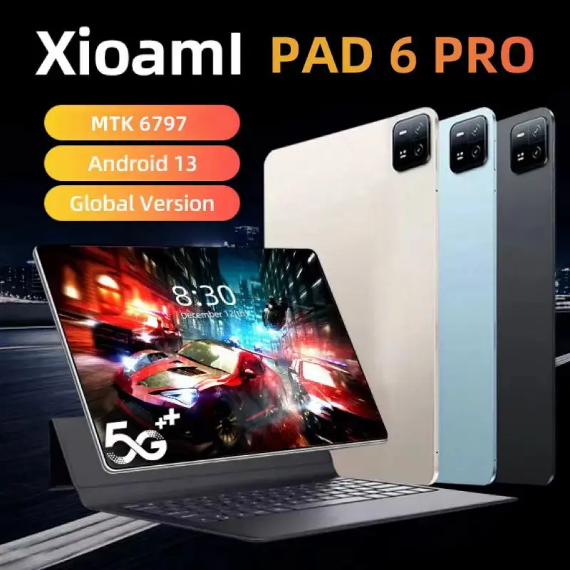 

2024 Global Version Original Tablets PC Android 13 Pad 6 Pro Snapdragon 888 RAM 16GB+ROM 1TB 5G Dual SIM Card 10000mAh HD 4K Tab