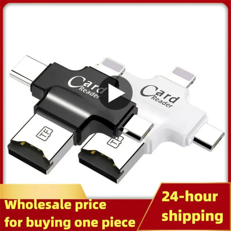 

Многофункциональный кардридер 4 в 1, Type-c/Micro USB/USB 2,0, все в 1