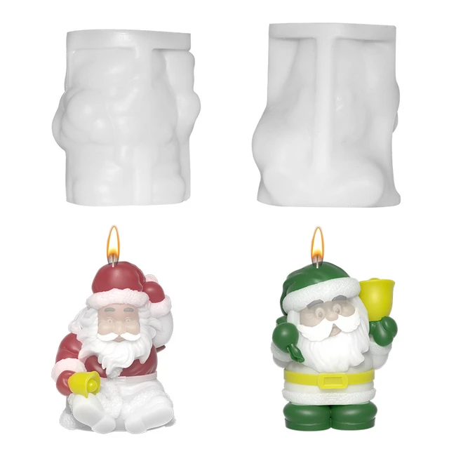 Beautiful Santa Claus Shape Candle Mold Creative Delicate Silicone Epoxy  Resin Mold for Home Purple Silicone 