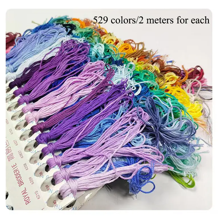 100% Cotton High Quality Cross stitch Floss Embroidery thread  Cross Stitch Embroidery Hand Knitting Sewing Weaving 8m 447 color - Image 17