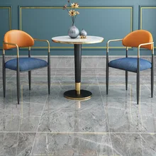 

Luxury Iron Dining Table and Chair Home Chair Internet Celebrity Cosmetic Chair Simple Casual Sponge Armchair Conference Chair