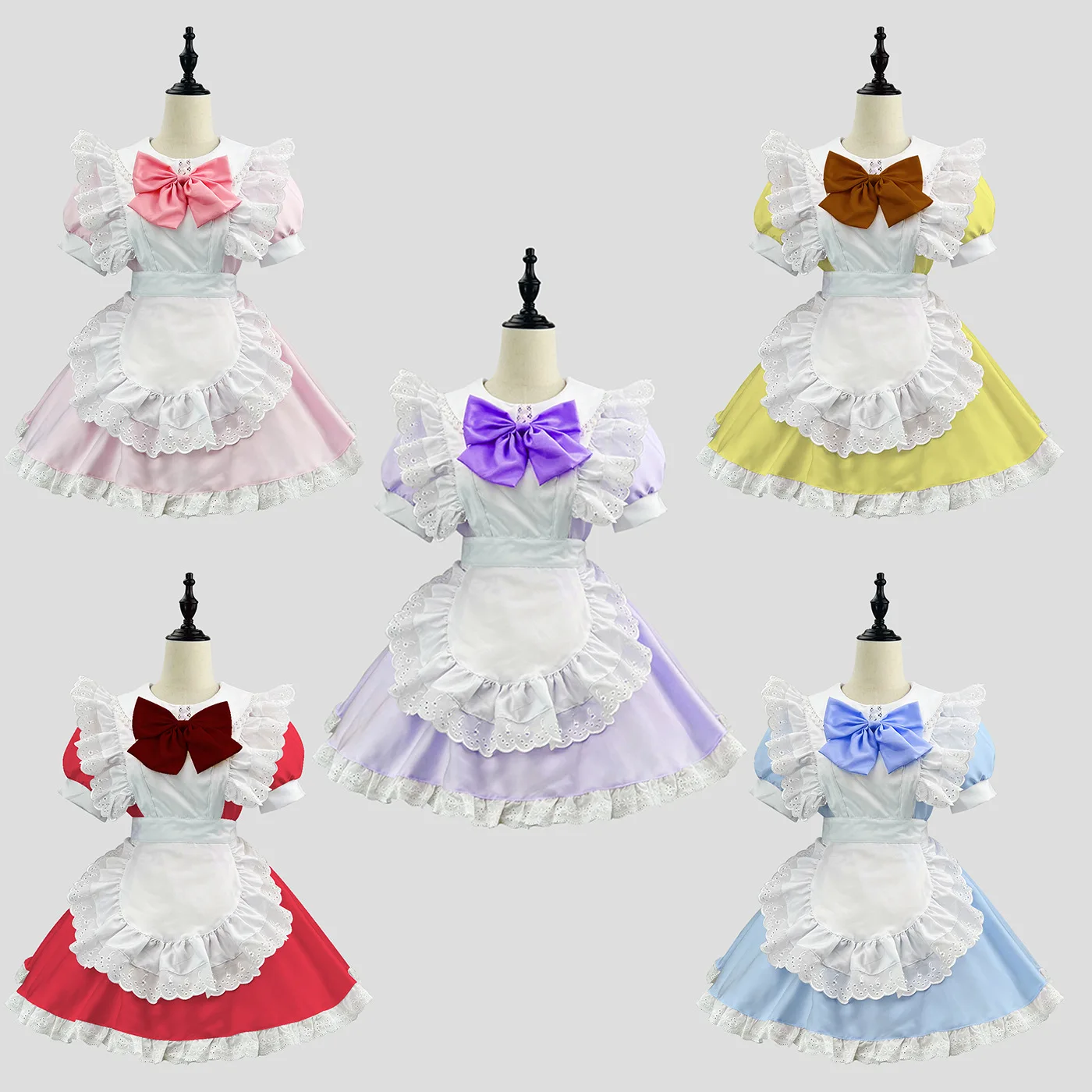 

Милая Лолита горничная платье костюмы косплей Puella Magi Madoka Magica Akemi Homura Kaname Madoka платье горничной Цветочные Костюмы S -5XL
