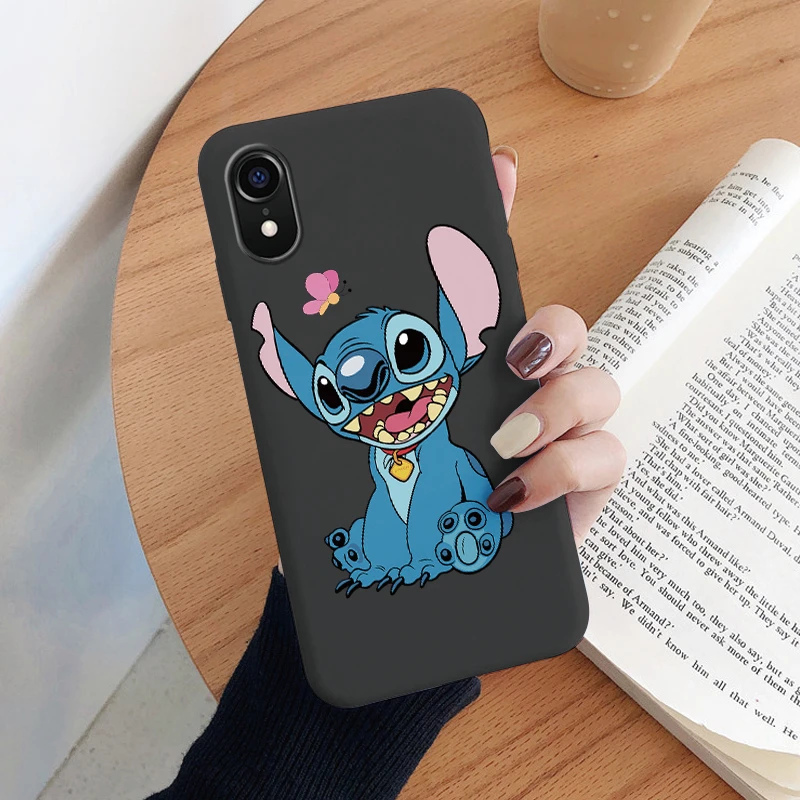 For iphone X XS MAX XR Case Stitch Cartoon Funny Back Cover Soft