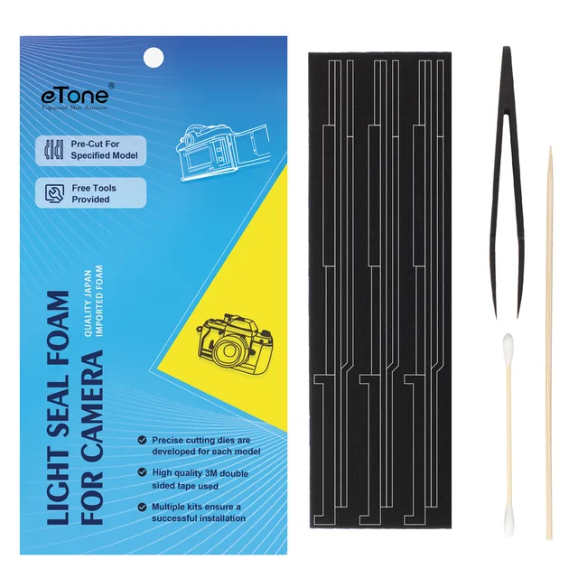 eTone Self Adhesive Light Proof Camera Seal Foam Sponge Custom Repair Kits Accessories for Nikon FE FM FE2 FM2 FM2N FM2T