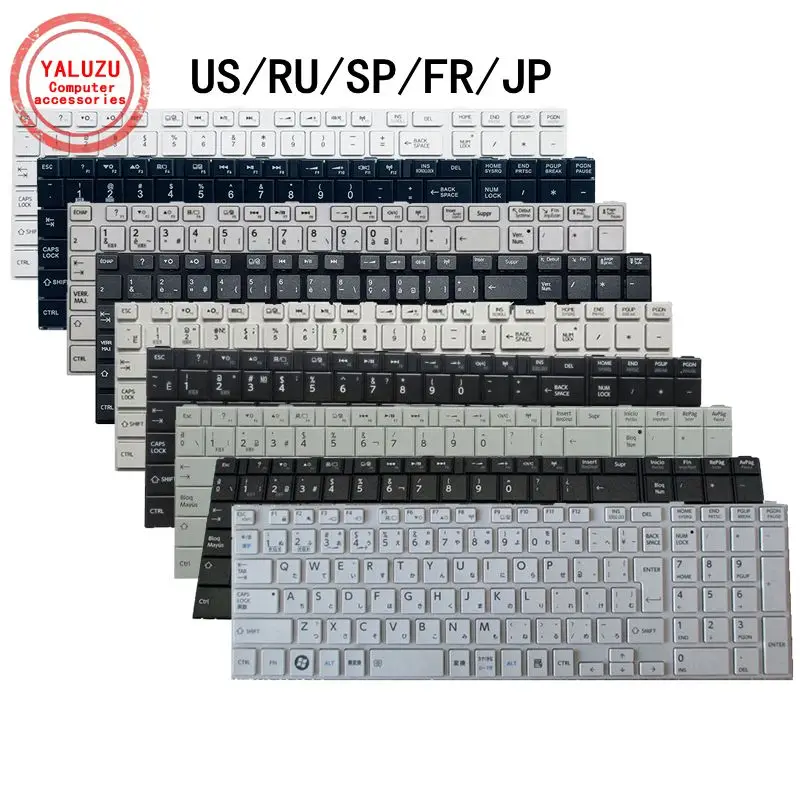 Teclado de Laptop Inglês para o Satélite Toshiba C850 C855 C855d C870 C870d C875d us ru sp fr jp Novo
