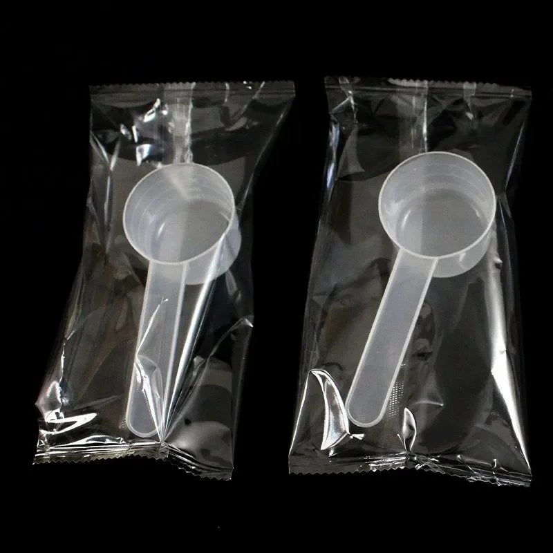 Kitchen Measuring Spoons Measuring Spoon Set 20g Spoon Individually Packaged 40ml Flat-bottomed Measuring with Scale Transparent Plastic