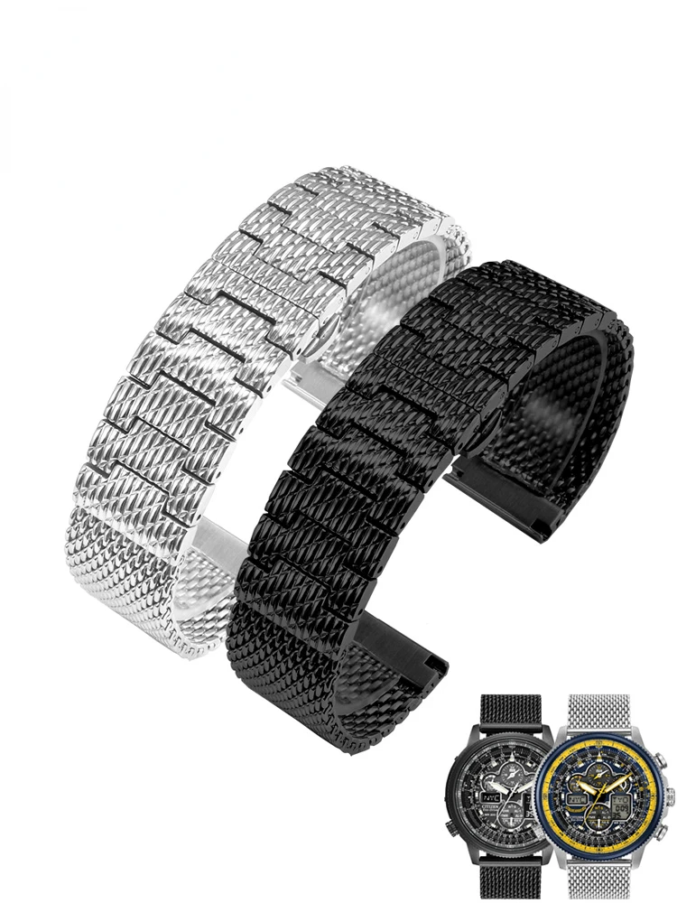 Cinturino Per Orologio In Acciaio Inossidabile Maschio Per Citizen Air Eagle Mido Helmsman Iwc Armani Acciaio Inossidabile Maschio 22Mm 23Mm Cintura I