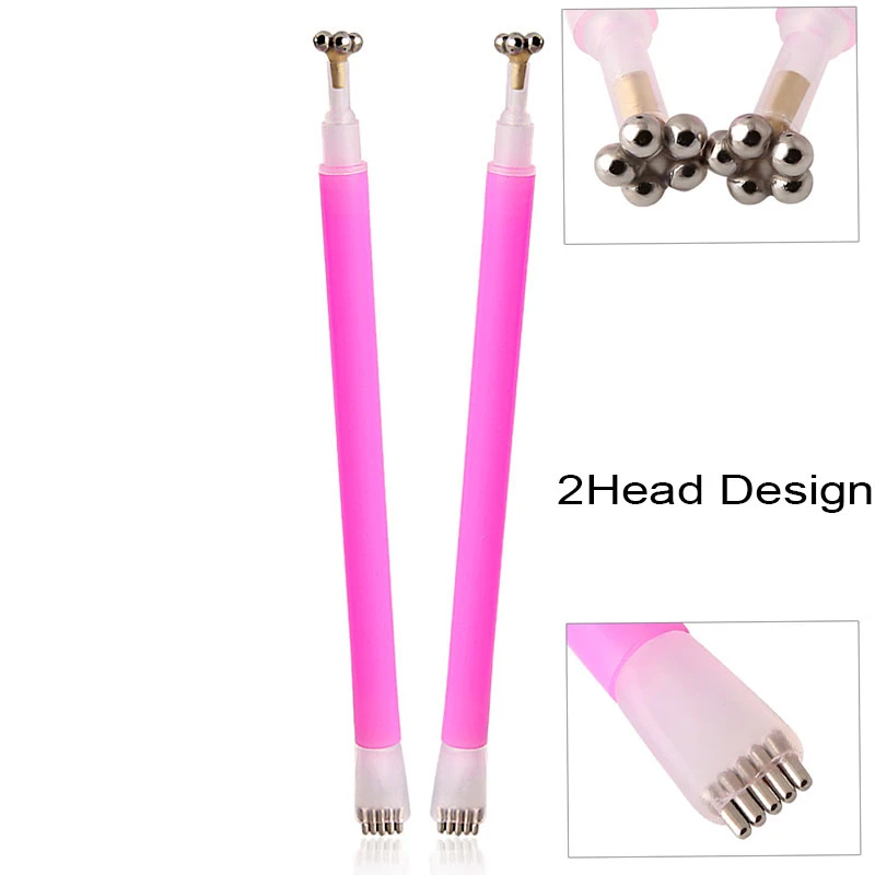 Nail Art Magnet Stick Cat Eyes Double Headed Magnet Polish UV Gel Strong Magnetic Pen Manicure Tools 3 Color Nail Magnetic Stick 3